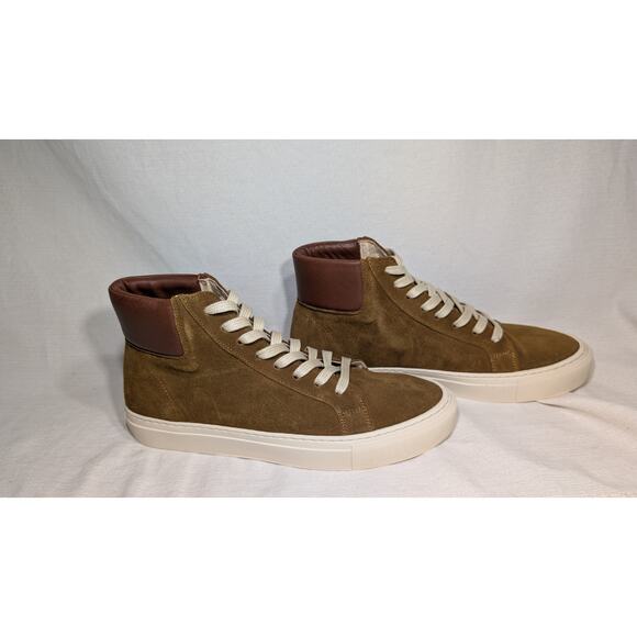 Matt Bernson Womens Suede Leather Freethrow High top Lace Up Sneakers 8.5 Brown - Picture 1 of 7